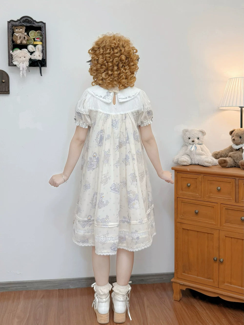 【受注予約~7/23】Little White Goose with Flowers ワンピース(タイプ2)【Miss Cube】