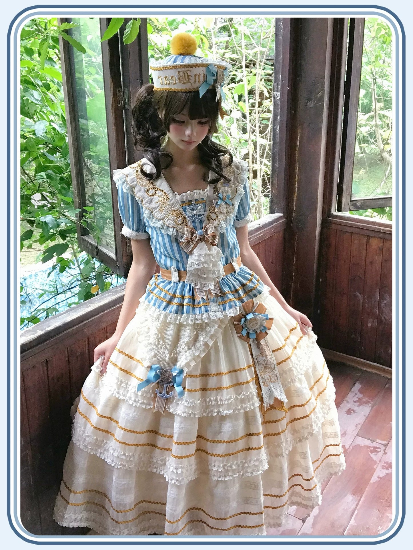 【受注予約~6/28】Antique Sailor Bear トップス・スカート・フルセット【双生小熊】