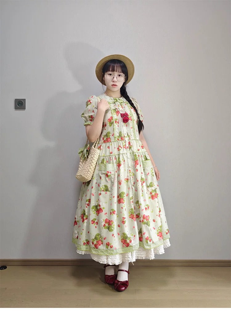 【受注予約~7/30】Summer Strawberry Bunny ワンピース【Beleganty】