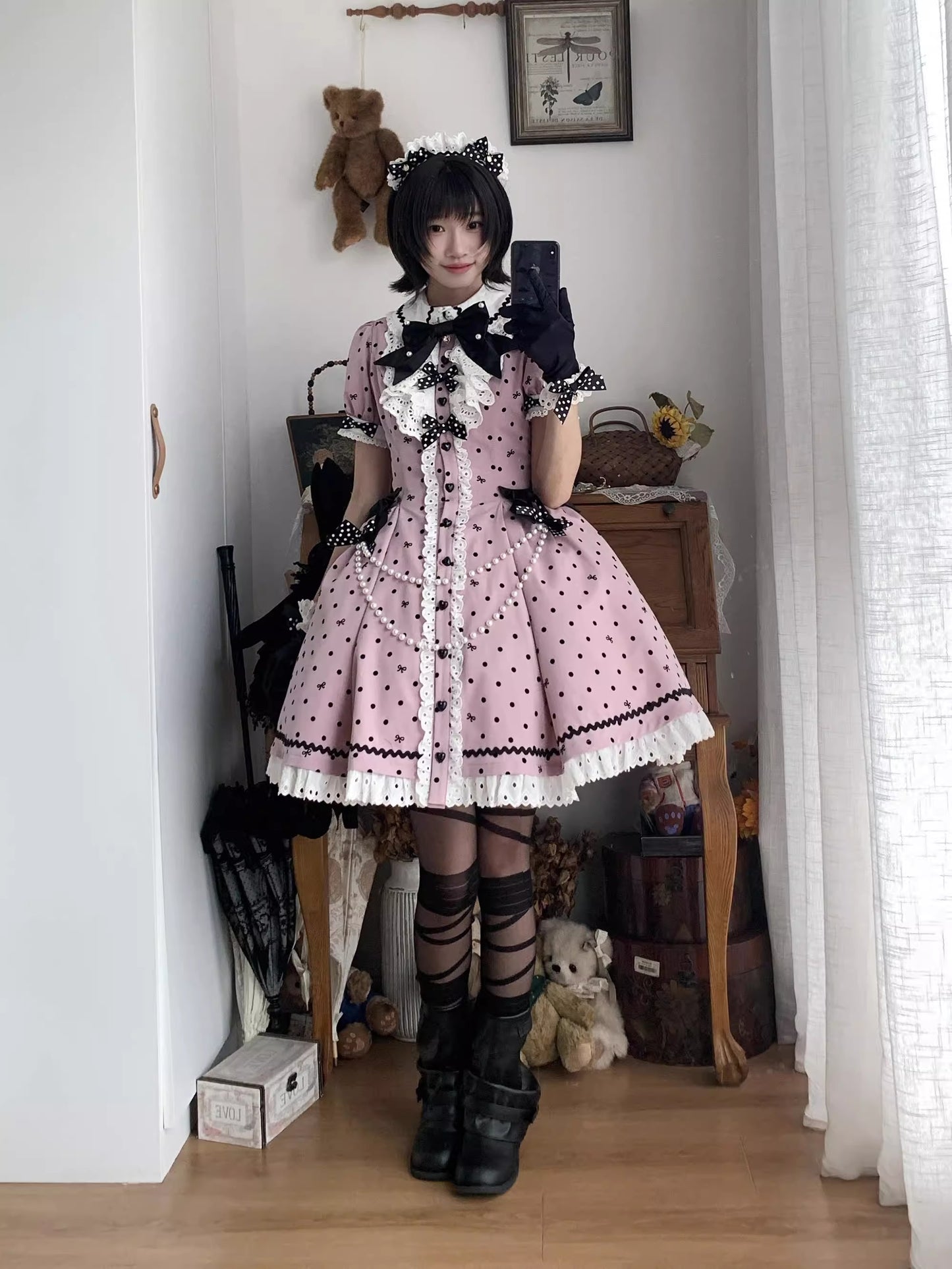 【受注予約~11/20】Ribbondoll ワンピース【Cutey Mask】