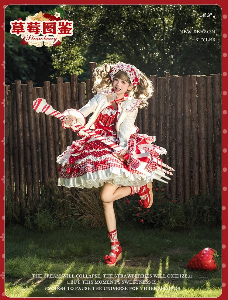 【受注予約~11/18】Strawberry Cake Illustration ジャンパースカート(タイプ1)【花与珍珠匣】