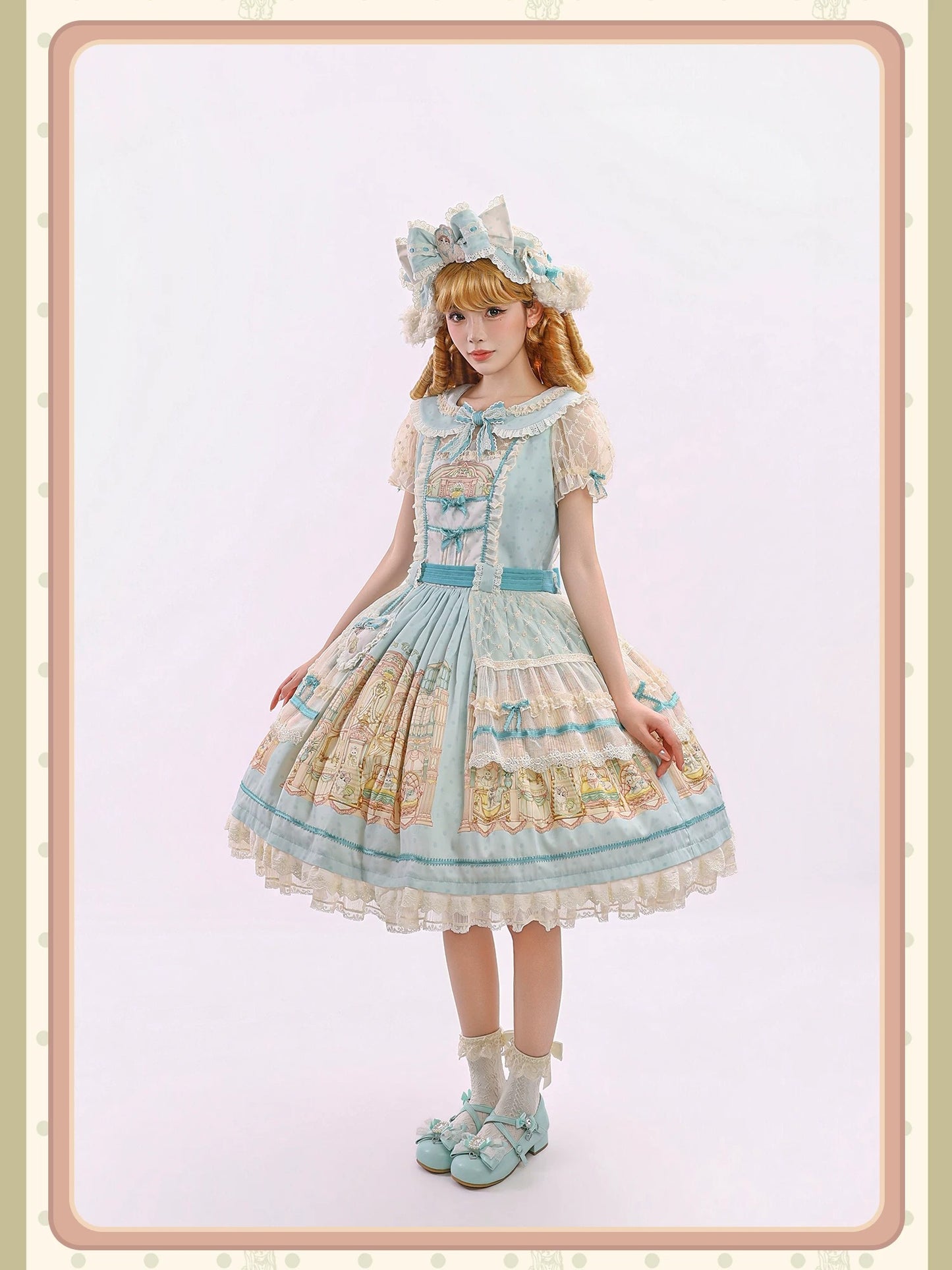 【受注予約~9/6】Fluffy Cat Castle ワンピース・ジャンパースカート【Alice Girl】