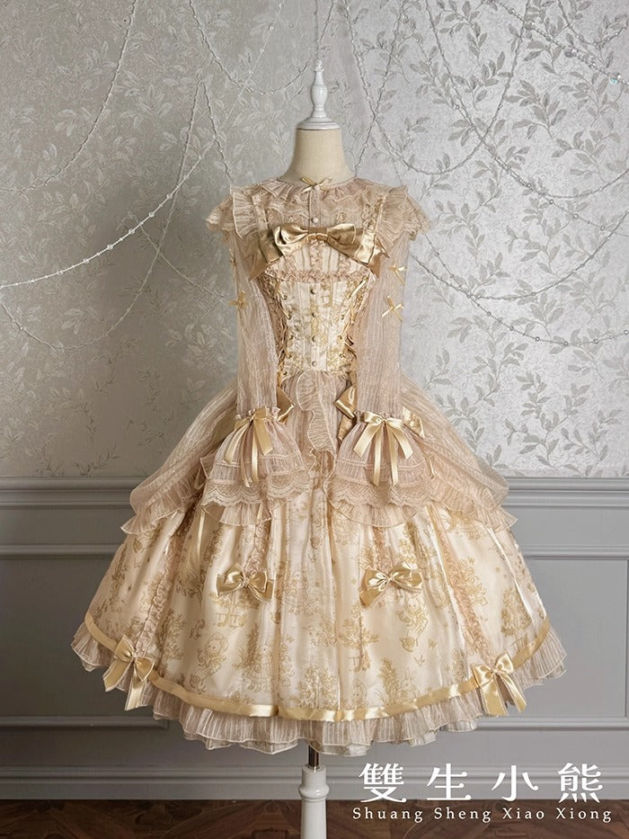 【受注予約~9/11】Gilded Dream トップス・スカート【双生小熊】