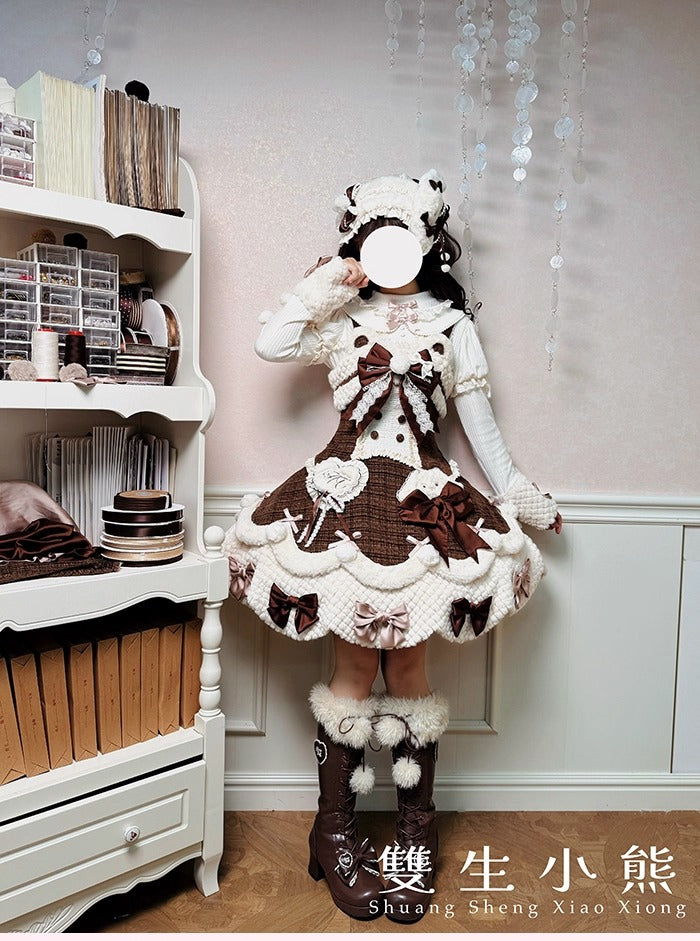 【受注予約~10/23】Frosted Sugar Rabbit ジャンパースカート・サロペット【双生小熊】