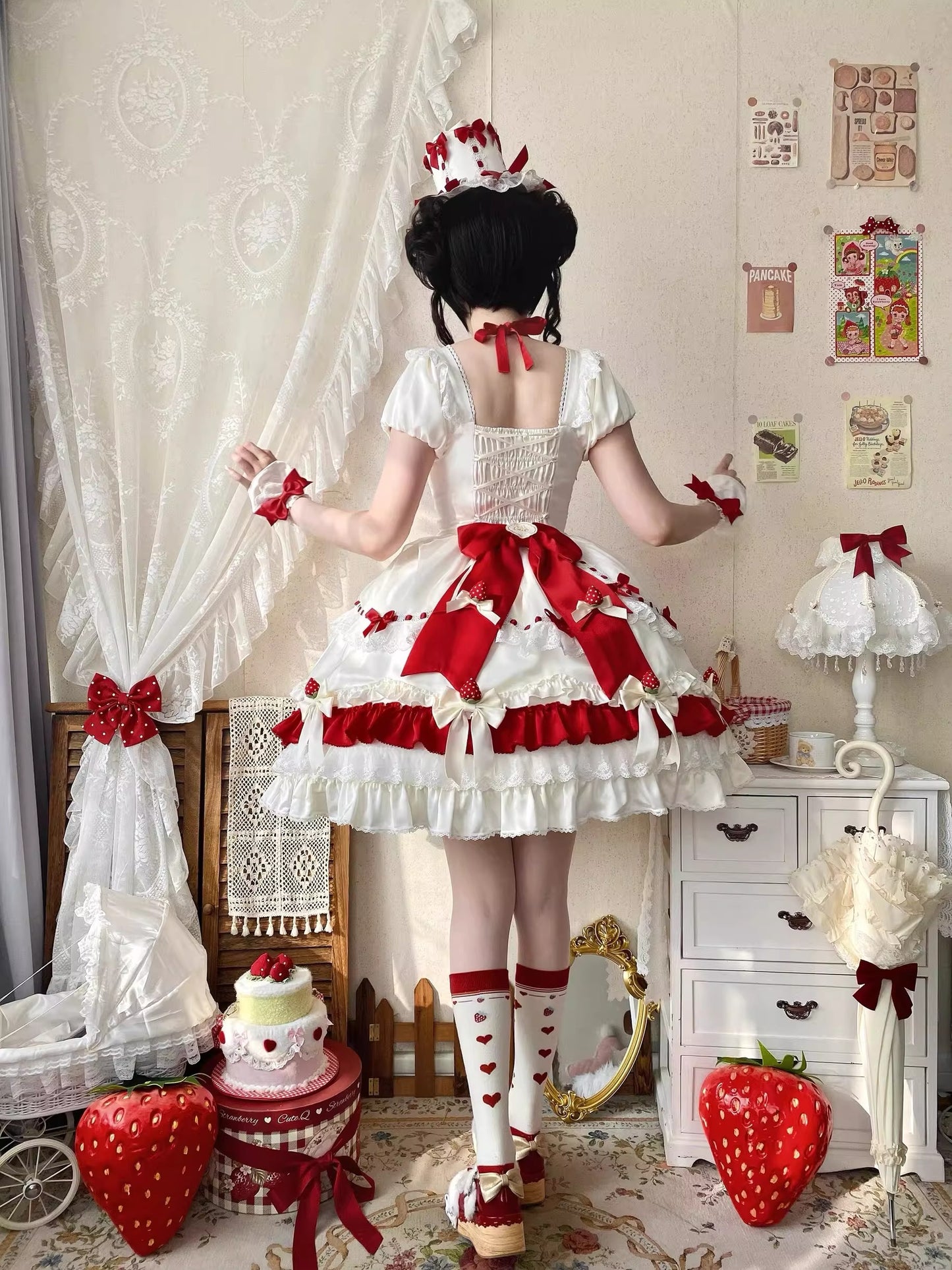 【受注予約~3/18】初雪苺 ワンピース・ジャンパースカート【Uncle's Workshop】