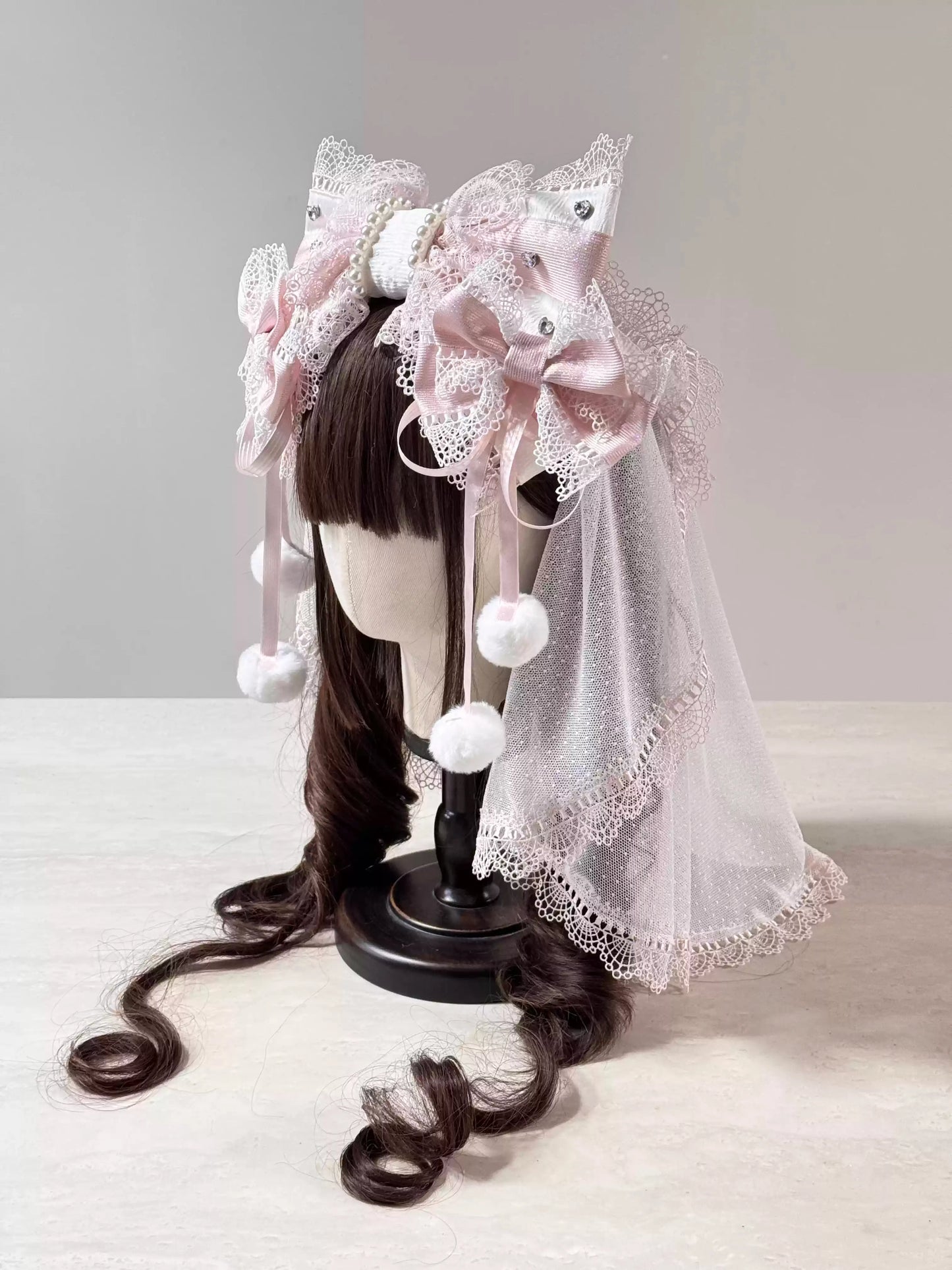 ヴェール付きリボンピン【妹抖手作工作屋】