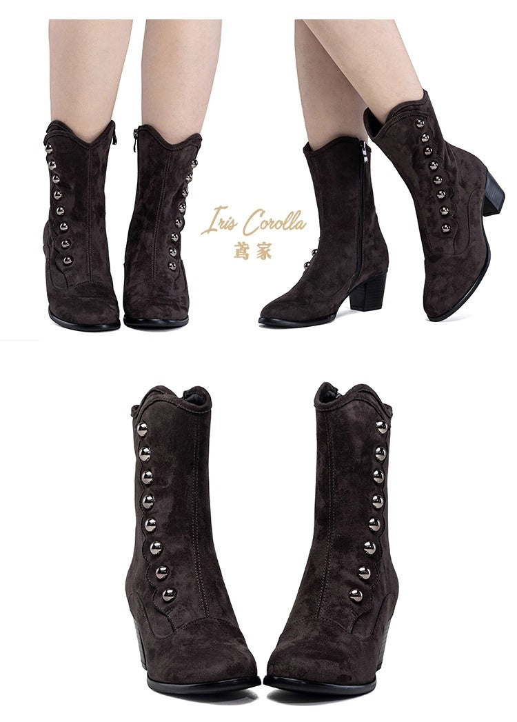 【受注予約~9/17】Victory ボタンブーツ(ミドル)【Iris Corolla】