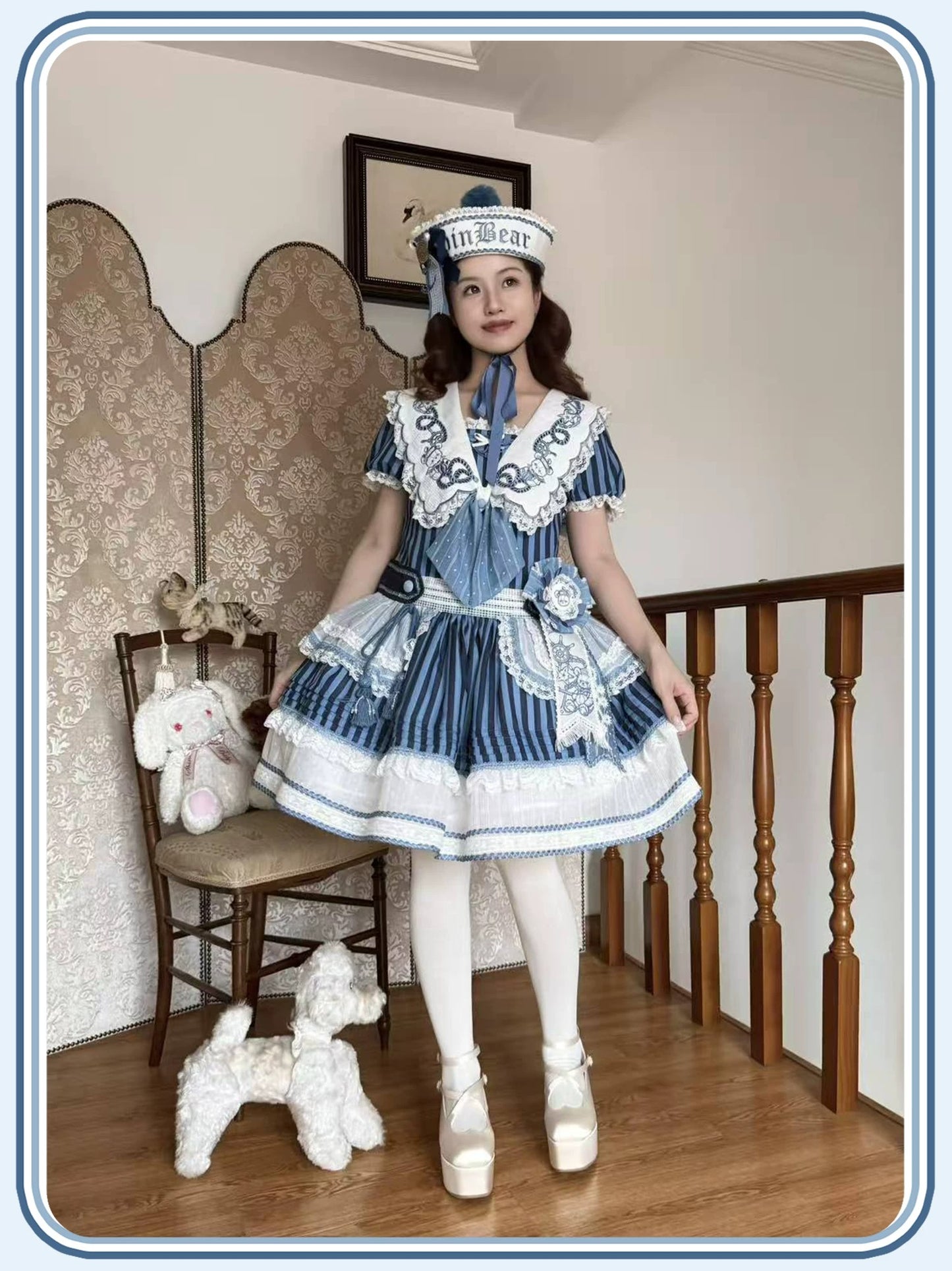 【受注予約~6/28】Antique Sailor Bear ワンピース・フルセット(タイプ2)【双生小熊】