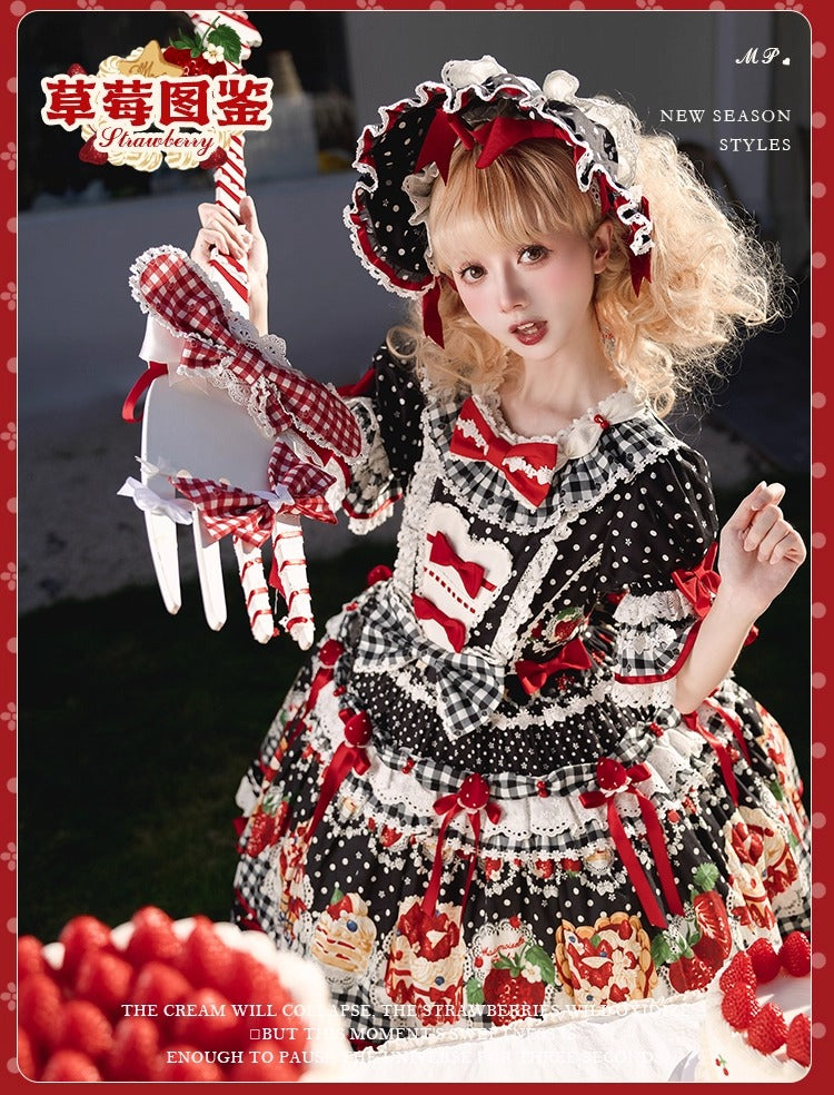 【受注予約~11/18】Strawberry Cake Illustration ワンピース(タイプ3)【花与珍珠匣】