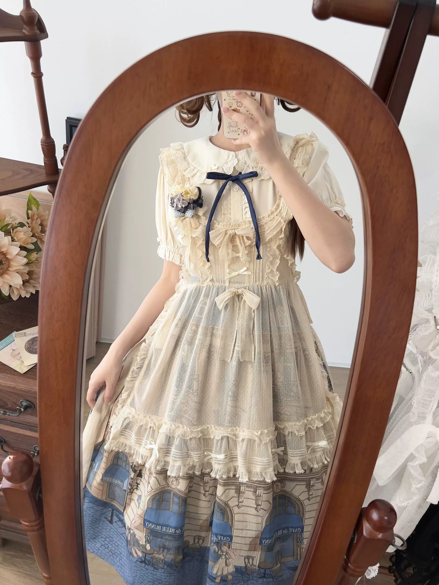 【受注予約~5/26】ドッドチュールフリルエプロン【Uncle's Workshop】