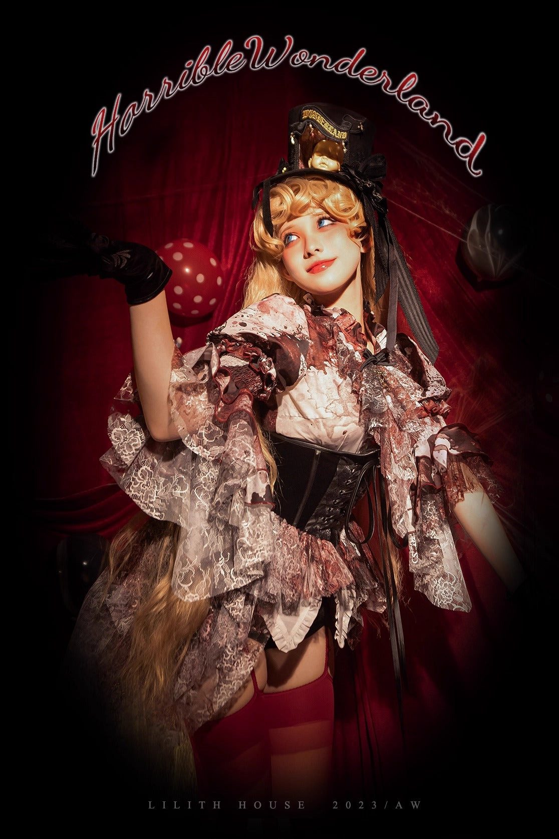 【受注予約~12/10】Horrible Wonderland ブラウス(プリントver.)【Lilith House】