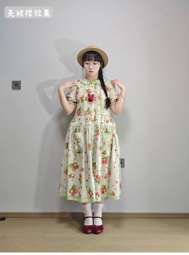 【受注予約~7/30】Summer Strawberry Bunny ワンピース【Beleganty】