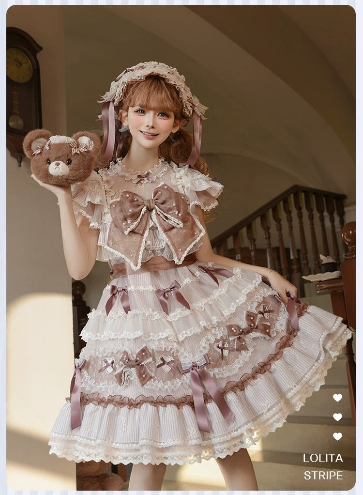 【受注予約~8/3】Striped Maiden ワンピース・ジャンパースカート・ブラウス【花与珍珠匣】