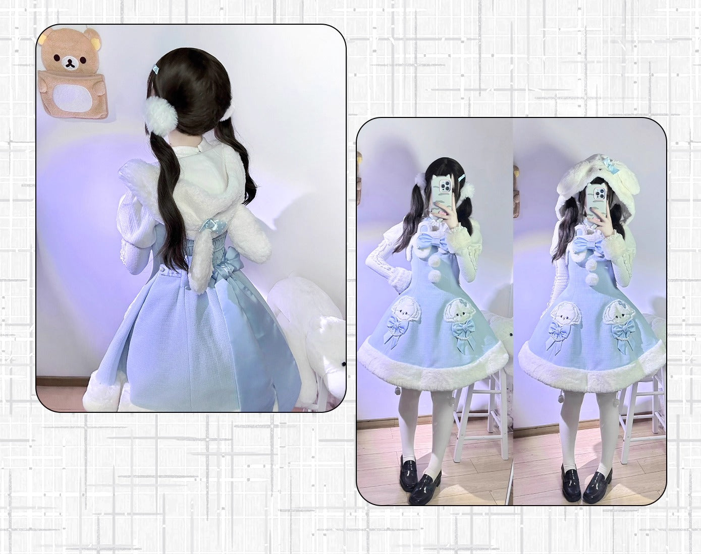 【受注予約~10/20】Champs Messenger ジャンパースカート・インナートップス【LizBird】