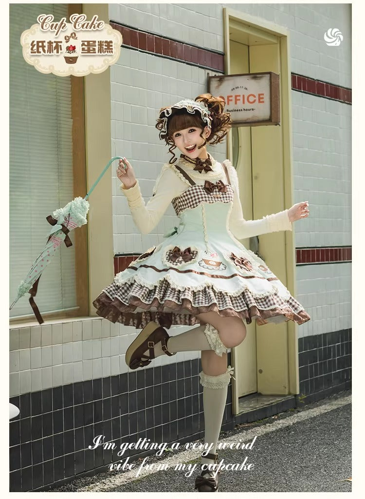 【受注予約~1/26】CupCakes ジャンパースカート【花与珍珠匣】