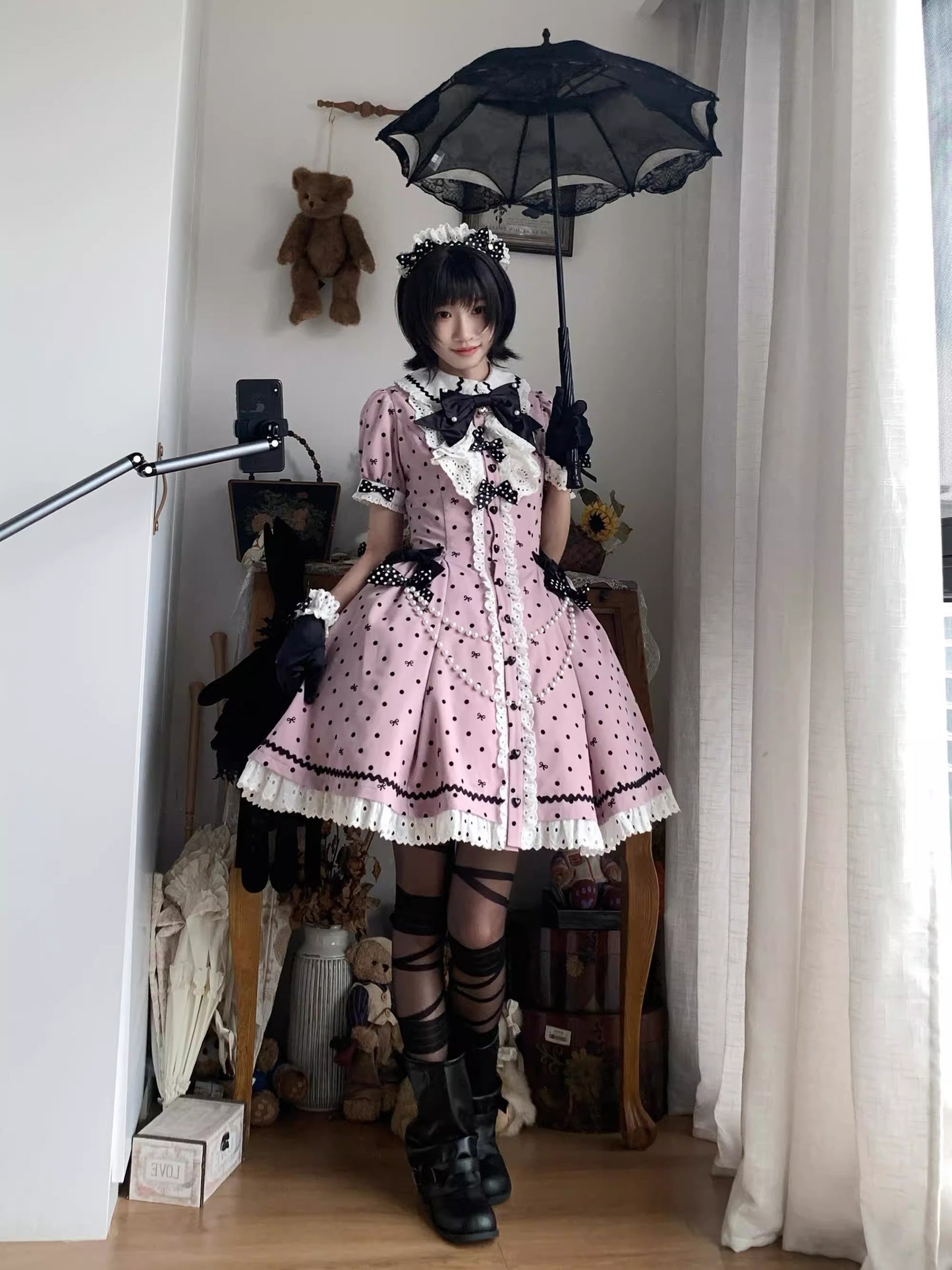 【受注予約~11/20】Ribbondoll ワンピース【Cutey Mask】