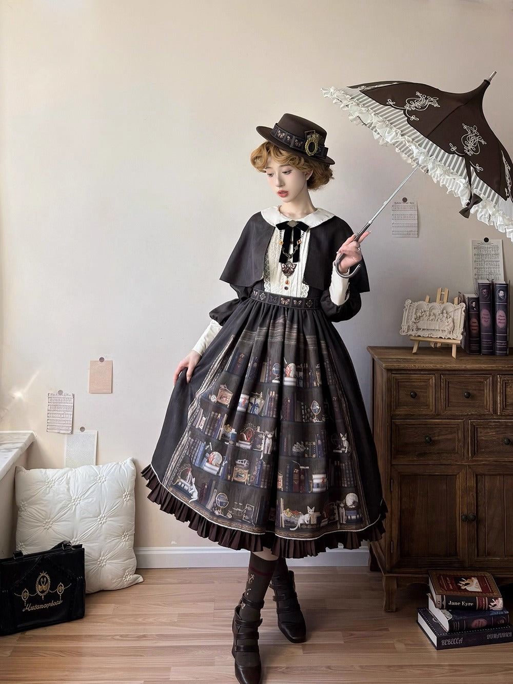 【受注予約~11/6】German Bookshelf ワンピース【Miss Point】