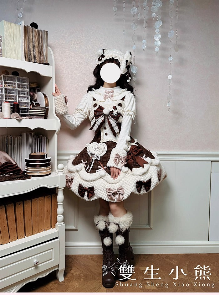 【受注予約~10/23】Frosted Sugar Rabbit ジャンパースカート・サロペット【双生小熊】