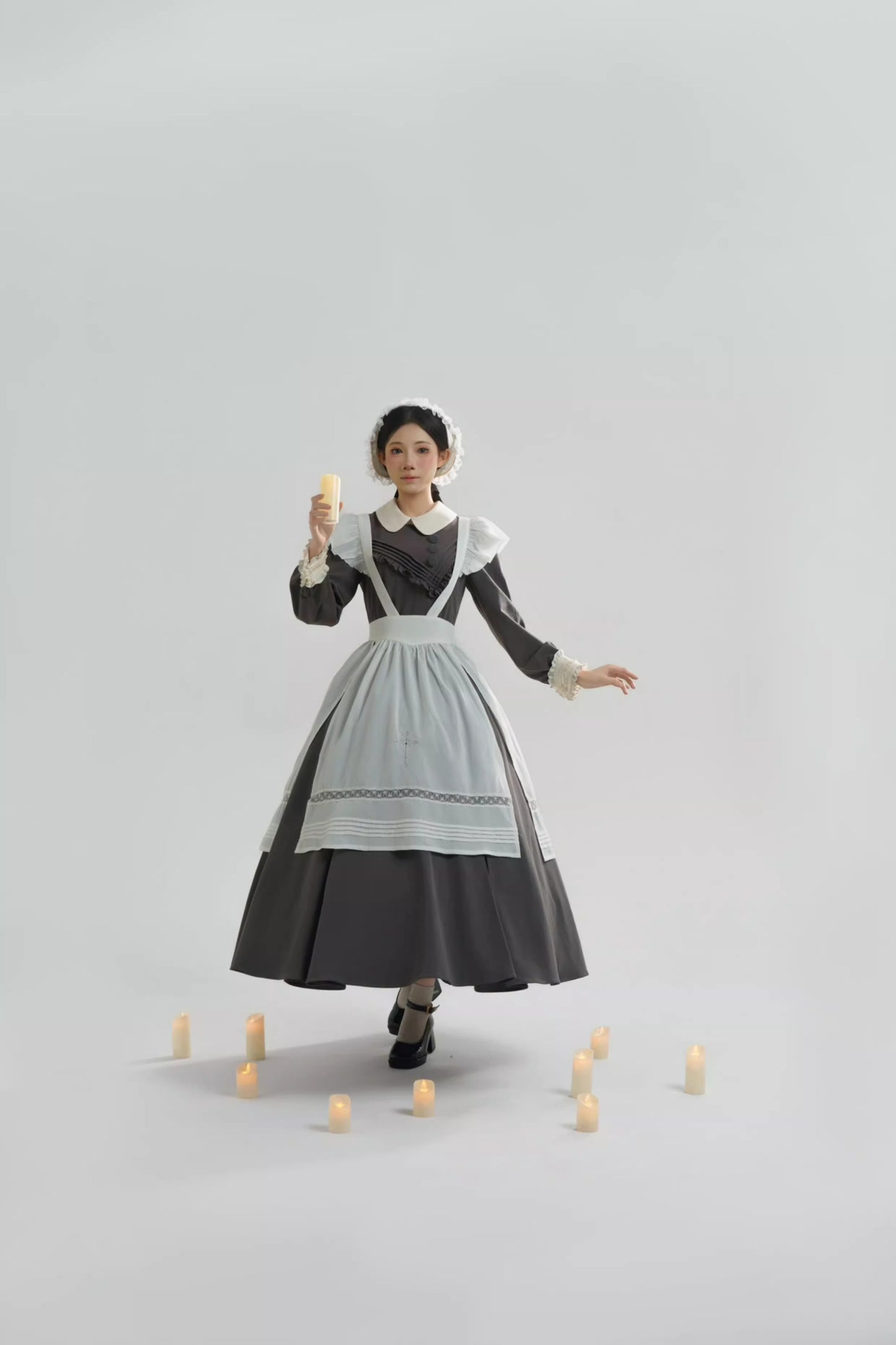 【受注予約~12/18】Lady Bird エプロン・ボンネット【sara bell】