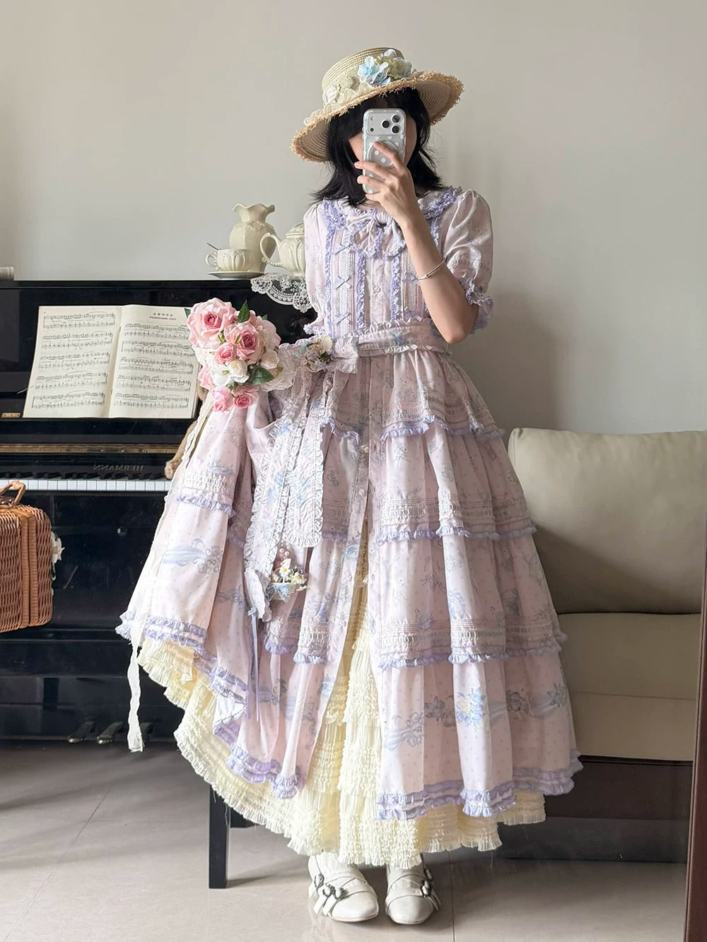 【受注予約~6/11】Blossom Lamb ワンピース(タイプ1)【Miss Point】