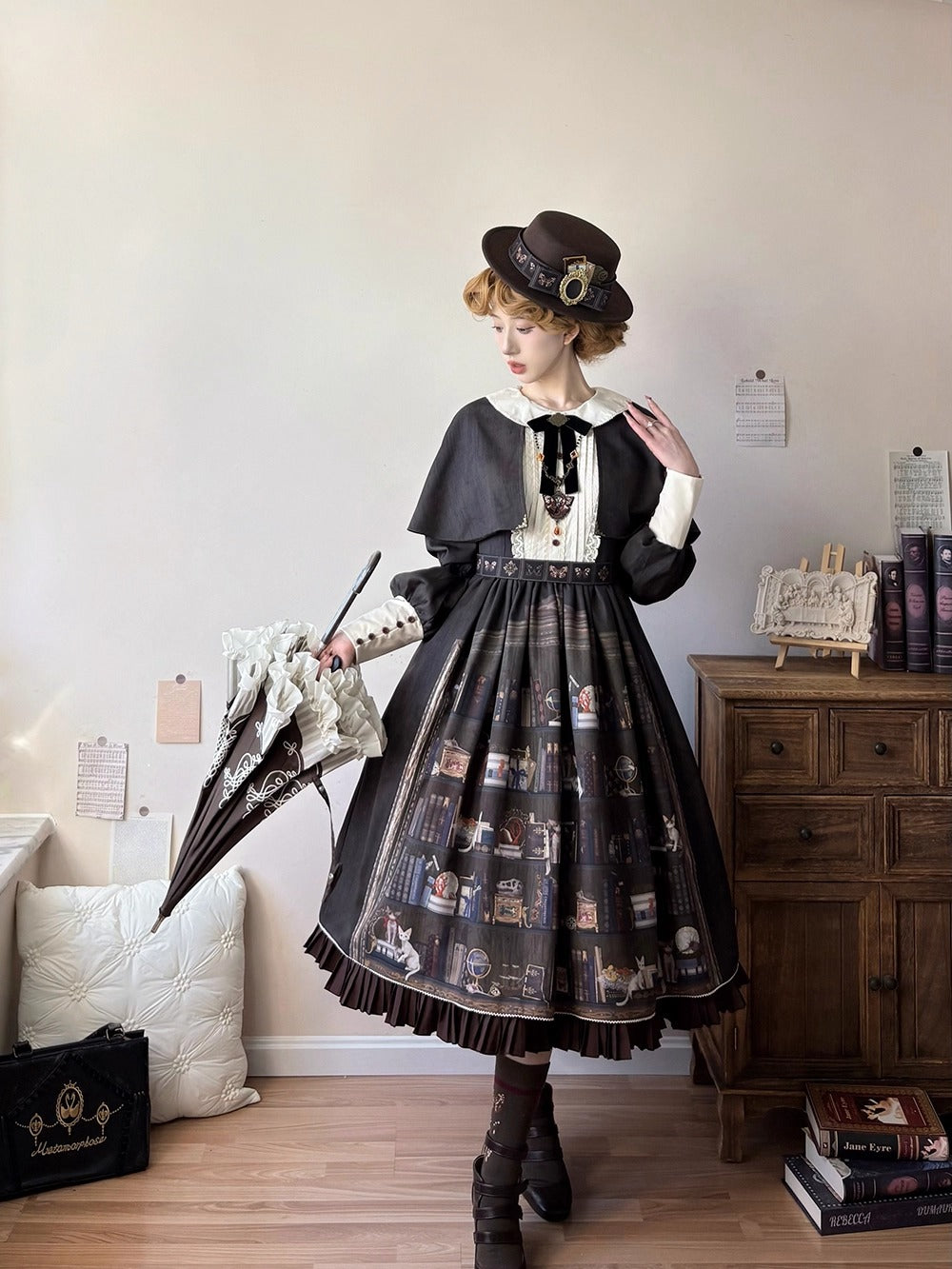 【受注予約~11/6】German Bookshelf ワンピース【Miss Point】