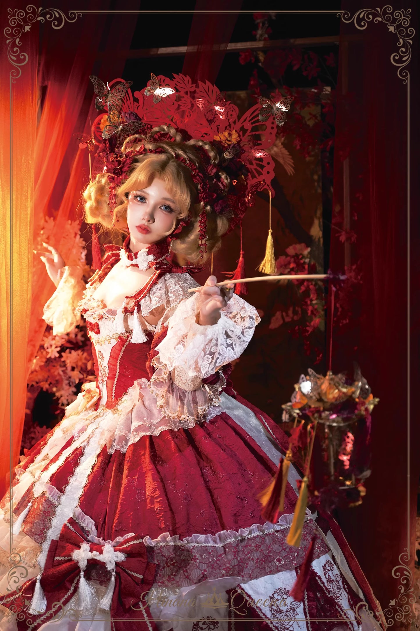 【受注予約~9/15】Crimson-Bee ワンピース【Hinana Queena】