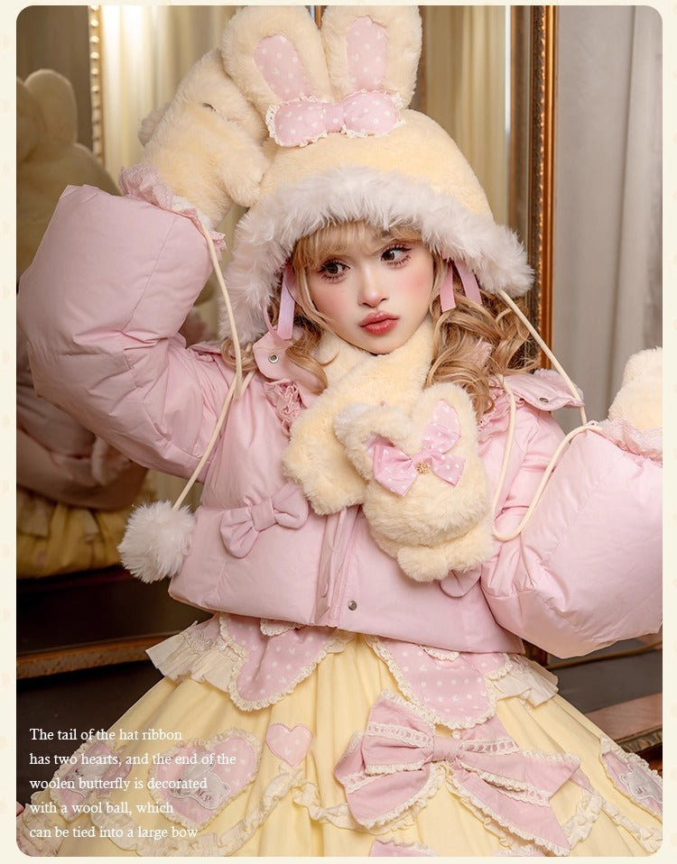 【受注予約~11/12】Winter Rabbit ショートダウンコート【花与珍珠匣】