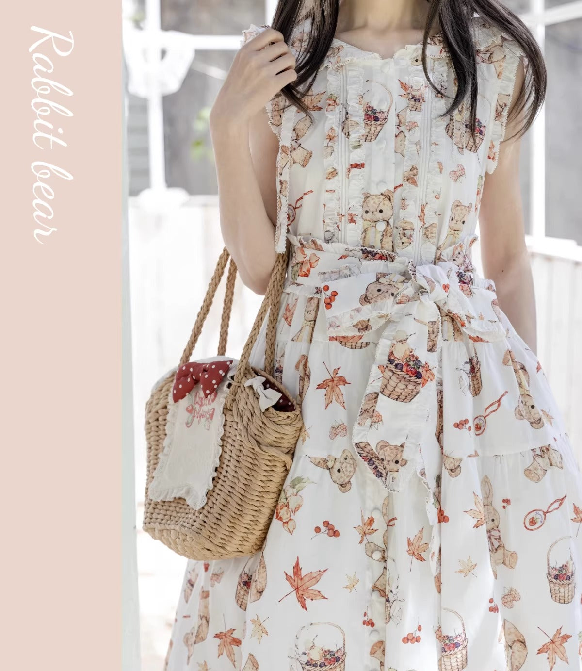 【受注予約~3/30】Autumn Rabbit and Bear SP ジャンパースカート【Spring Flower Language】