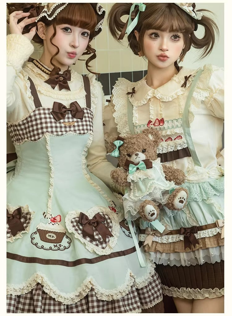 【受注予約~1/26】CupCakes ジャンパースカート【花与珍珠匣】