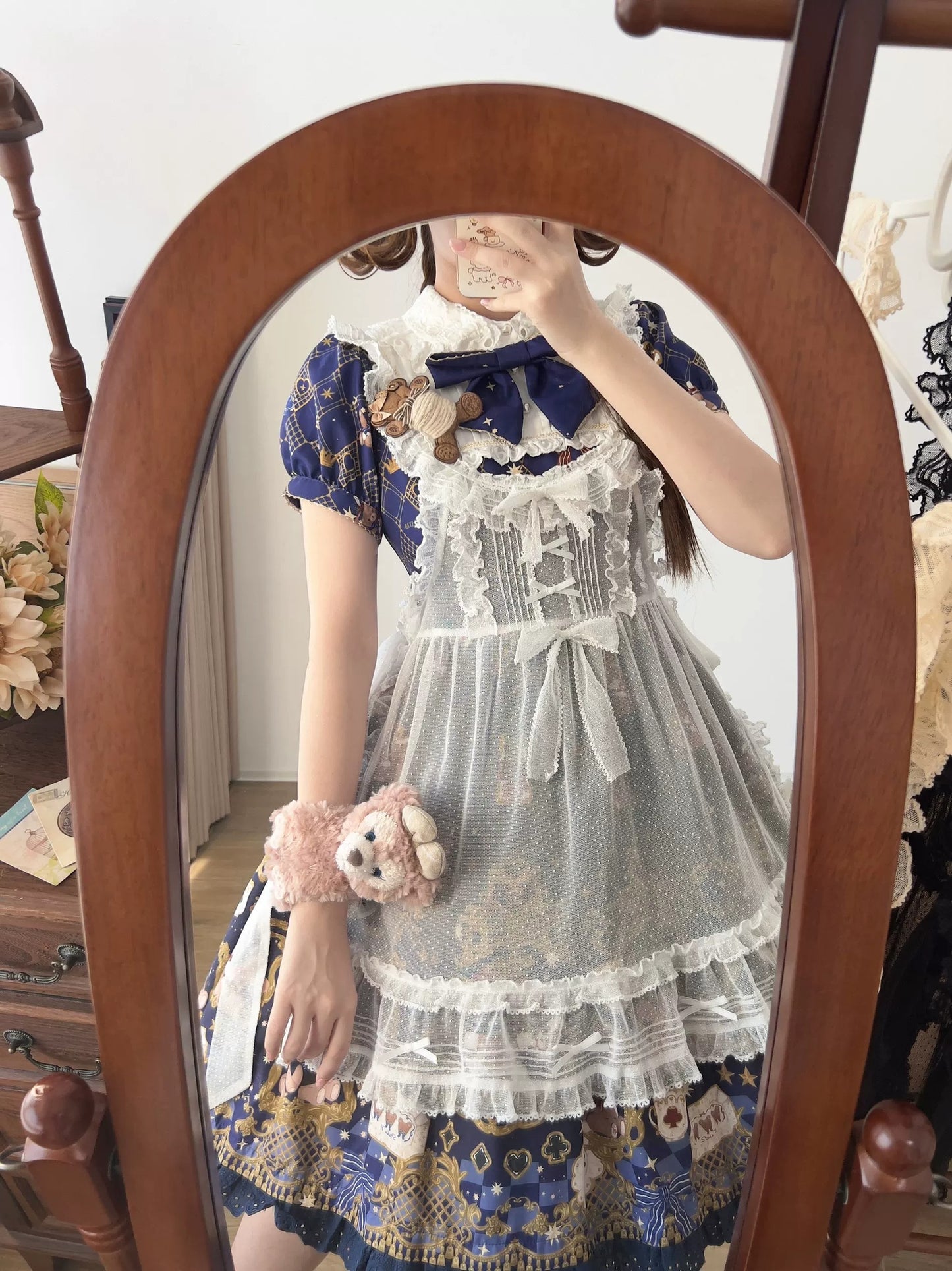 【受注予約~5/26】ドッドチュールフリルエプロン【Uncle's Workshop】