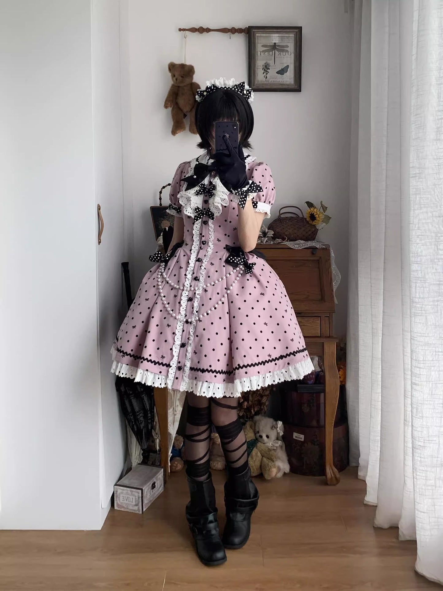 【受注予約~11/20】Ribbondoll ワンピース【Cutey Mask】
