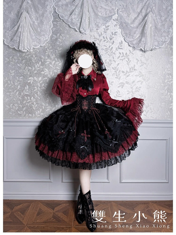 【受注予約~12/8】Black Mist Feast ジャンパースカート【双生小熊】