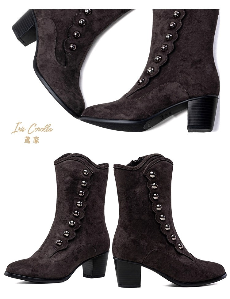 【受注予約~9/17】Victory ボタンブーツ(ミドル)【Iris Corolla】