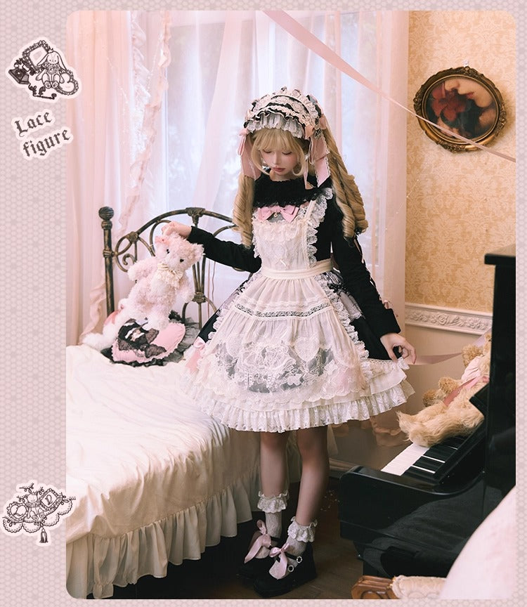 レース製　エプロン　doll house Race Doll エプロン【花与珍珠匣】 – Epetice