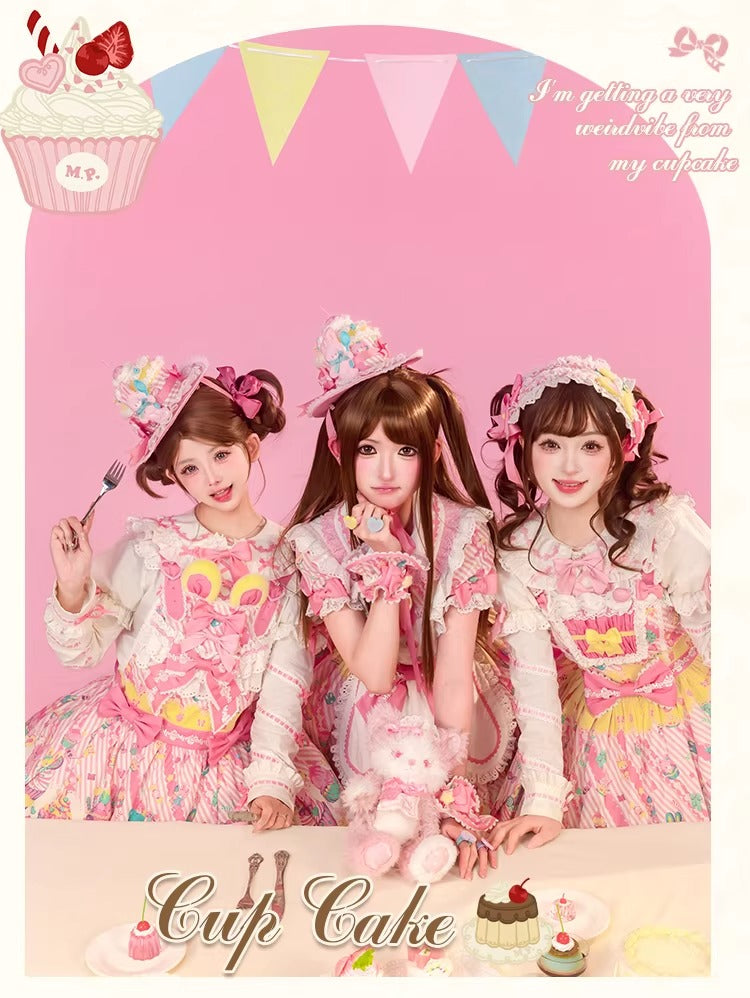 【受注予約~1/26】CupCakes ワンピース(プリントver.)【花与珍珠匣】