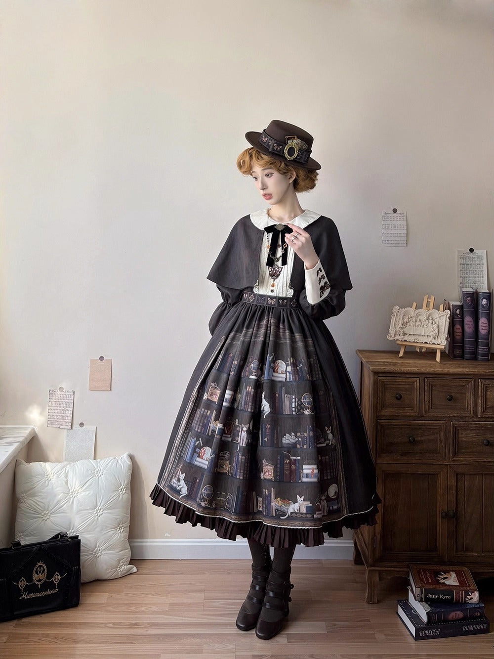 【受注予約~11/6】German Bookshelf ワンピース【Miss Point】