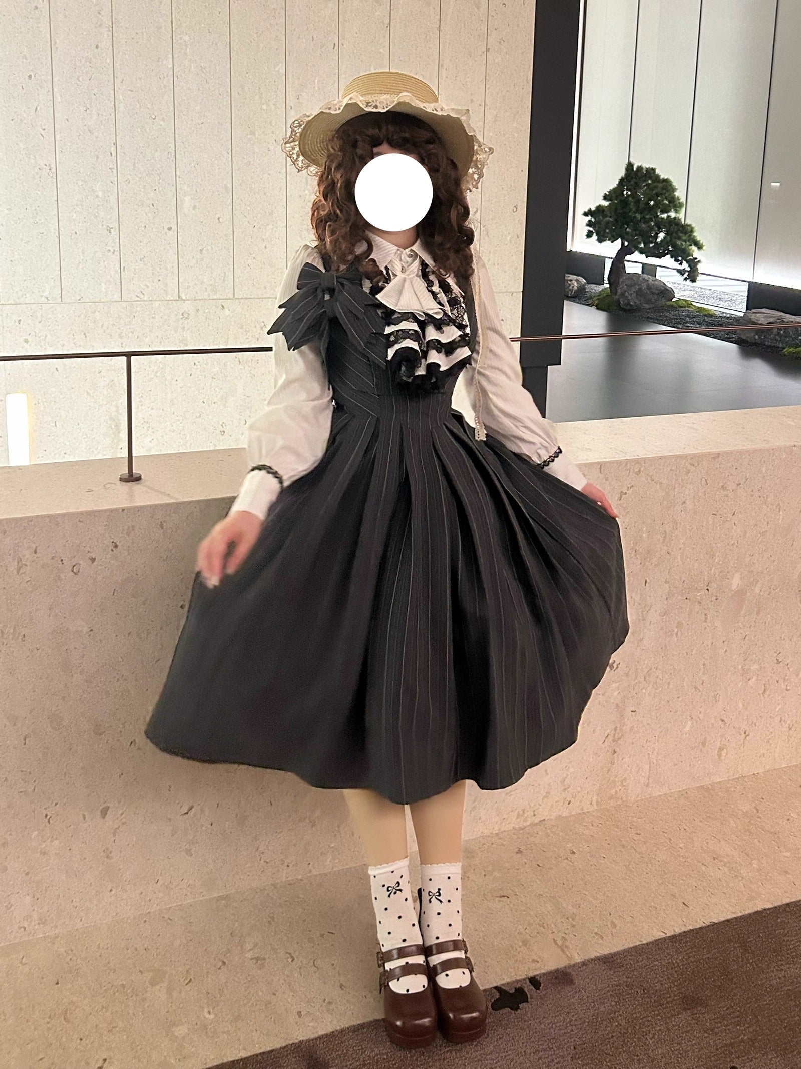 Bright Moon ジャンパースカート(ストライプ・タイプ2)【Little