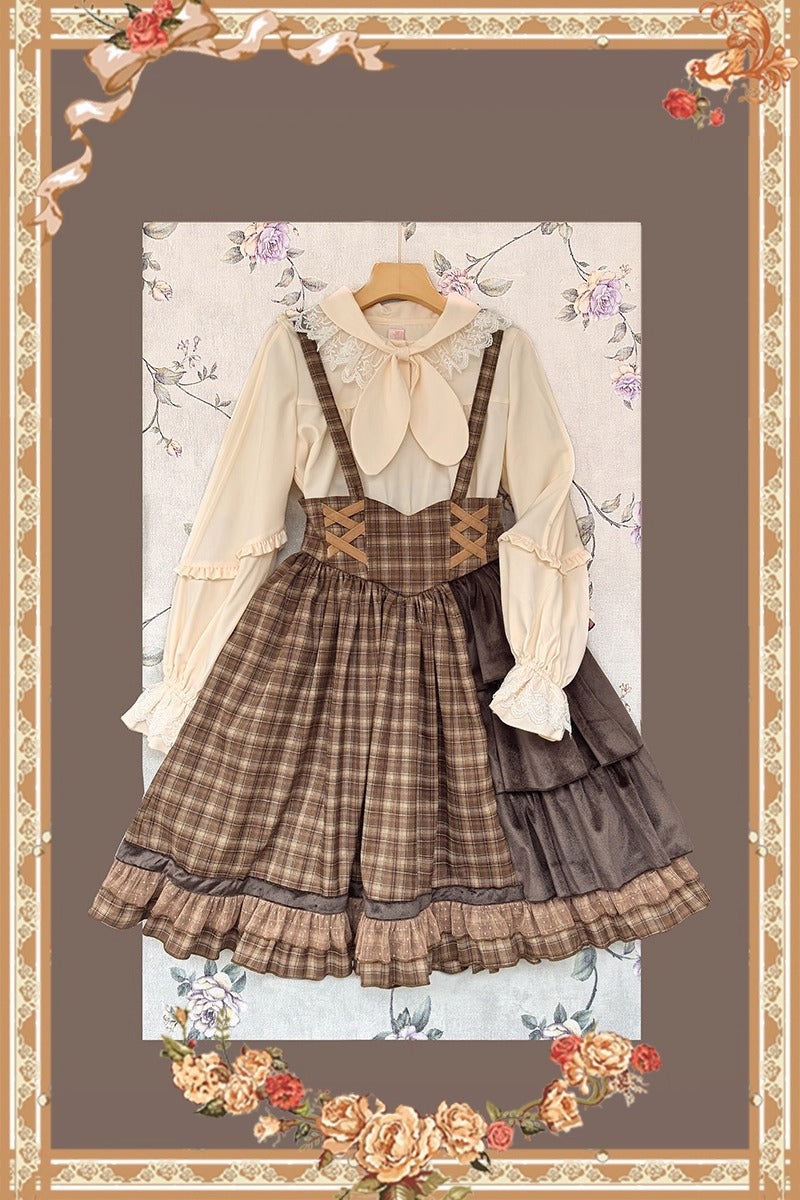 Morning Tune ケープ付きジャンパースカート【Infanta】