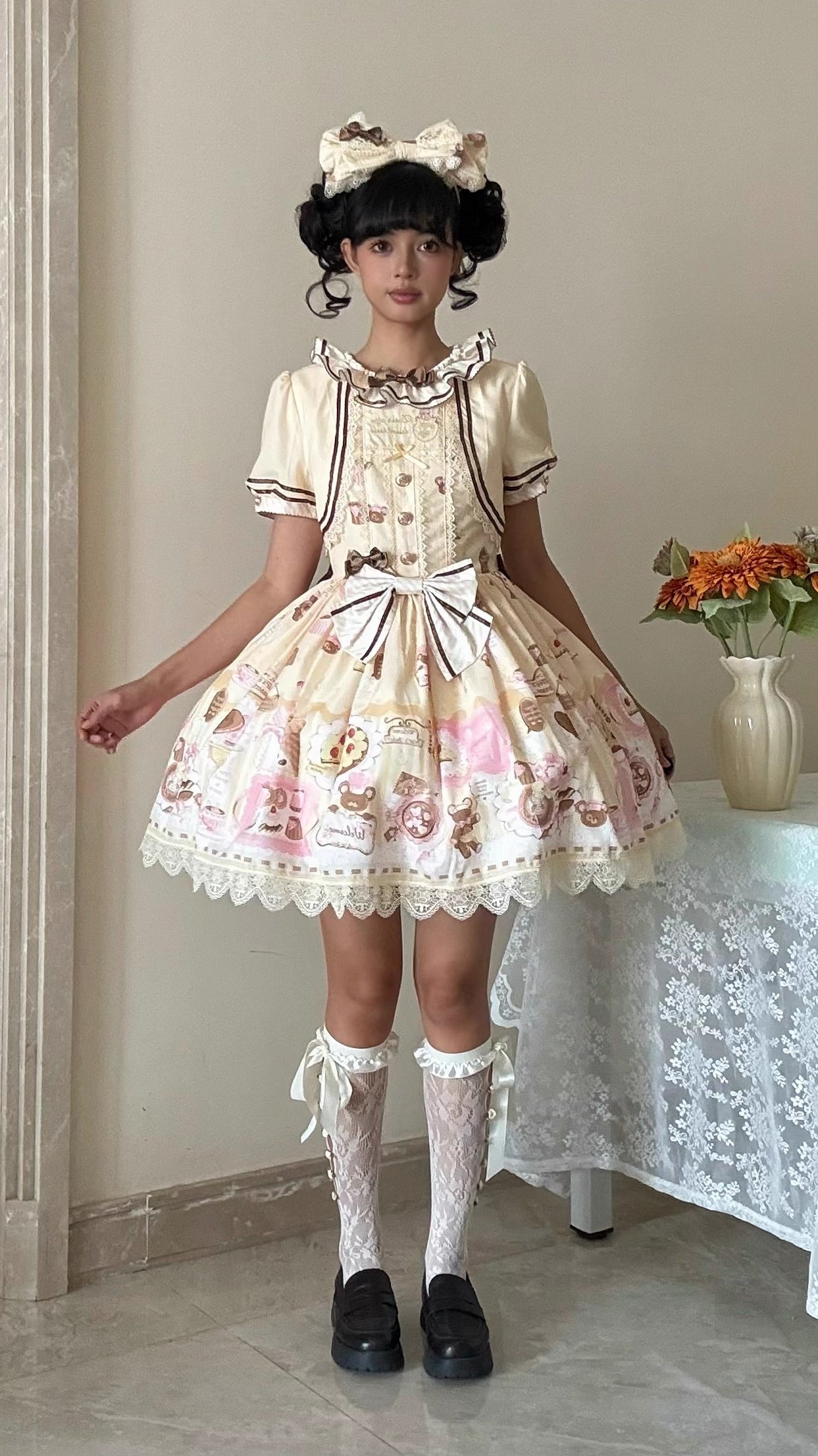 【受注予約~6/11】ドリームカフェ ワンピース【babyblue】