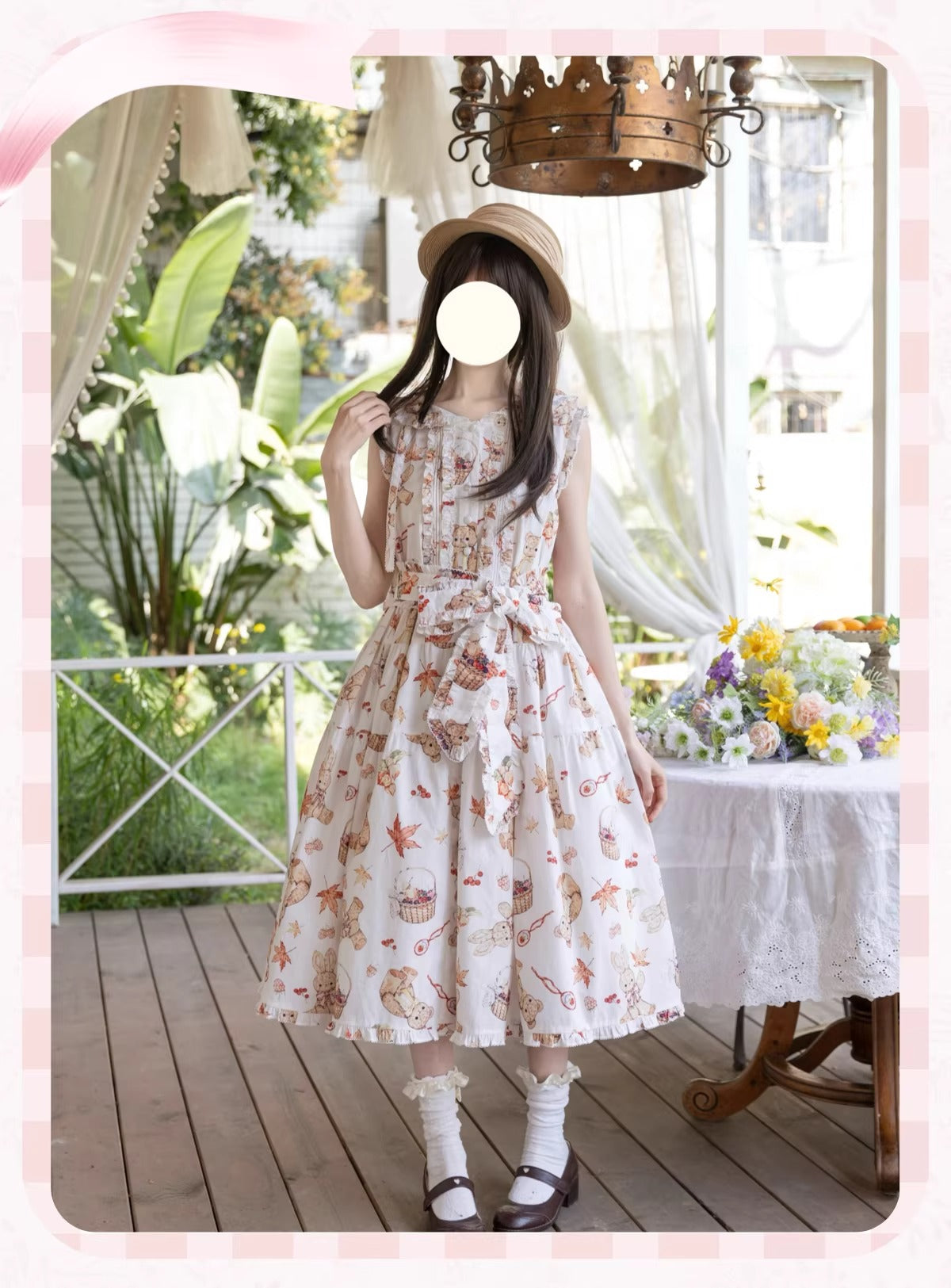 【受注予約~3/30】Autumn Rabbit and Bear SP ジャンパースカート【Spring Flower Language】