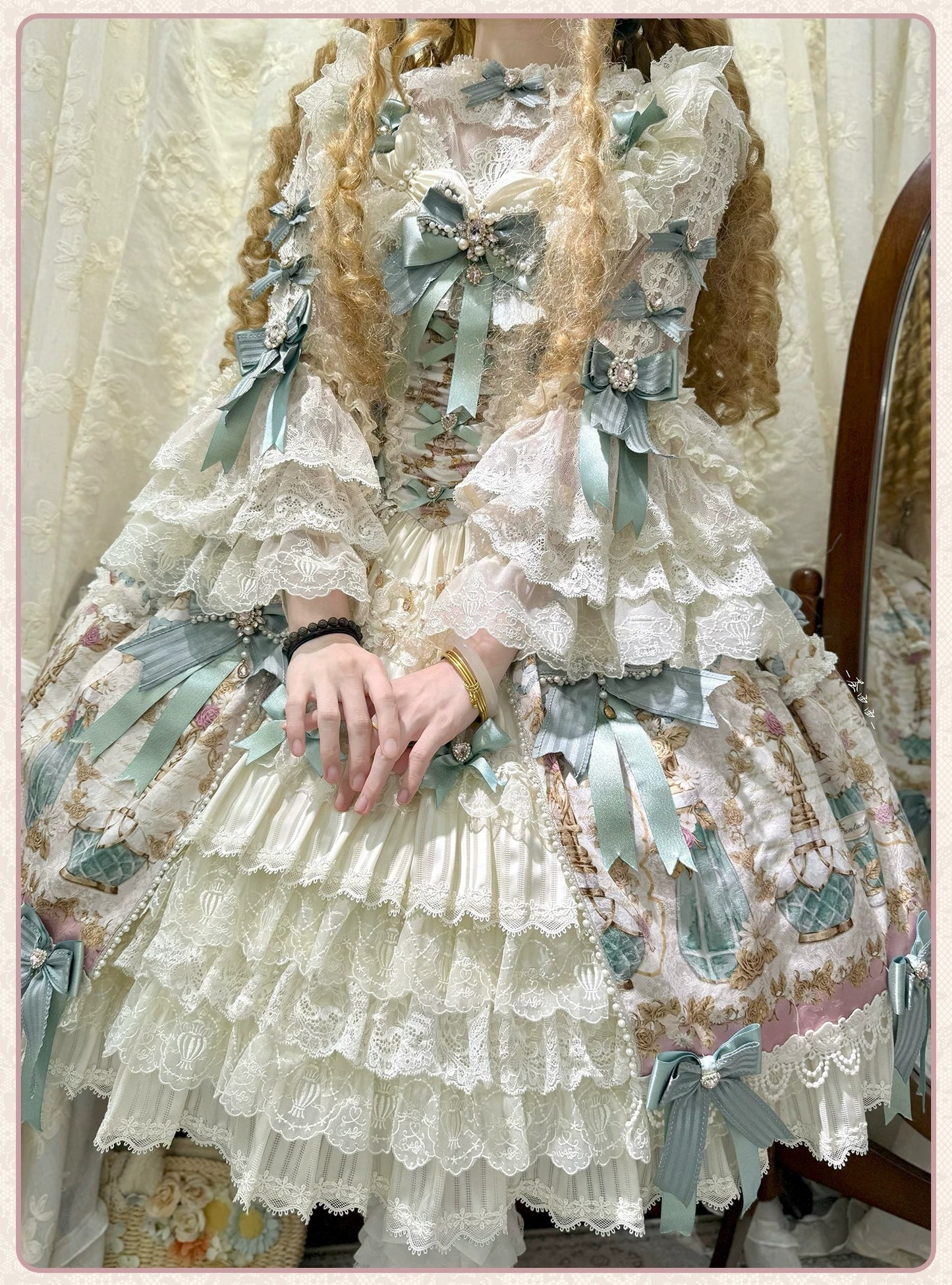【受注予約~6/16】Antique Jewel Fragrance ジャンパースカート・フルセット【双生小熊】