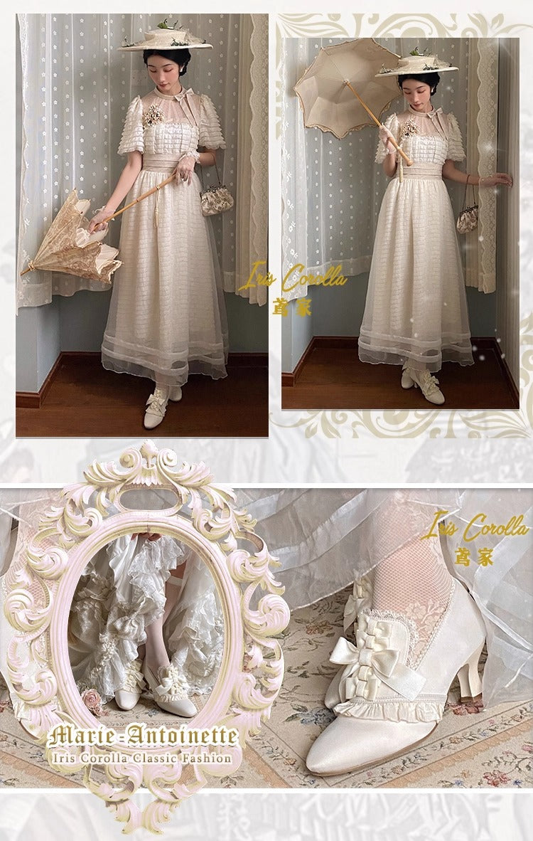 Marie Antoinette リボンヒールシューズ【Iris Corolla】