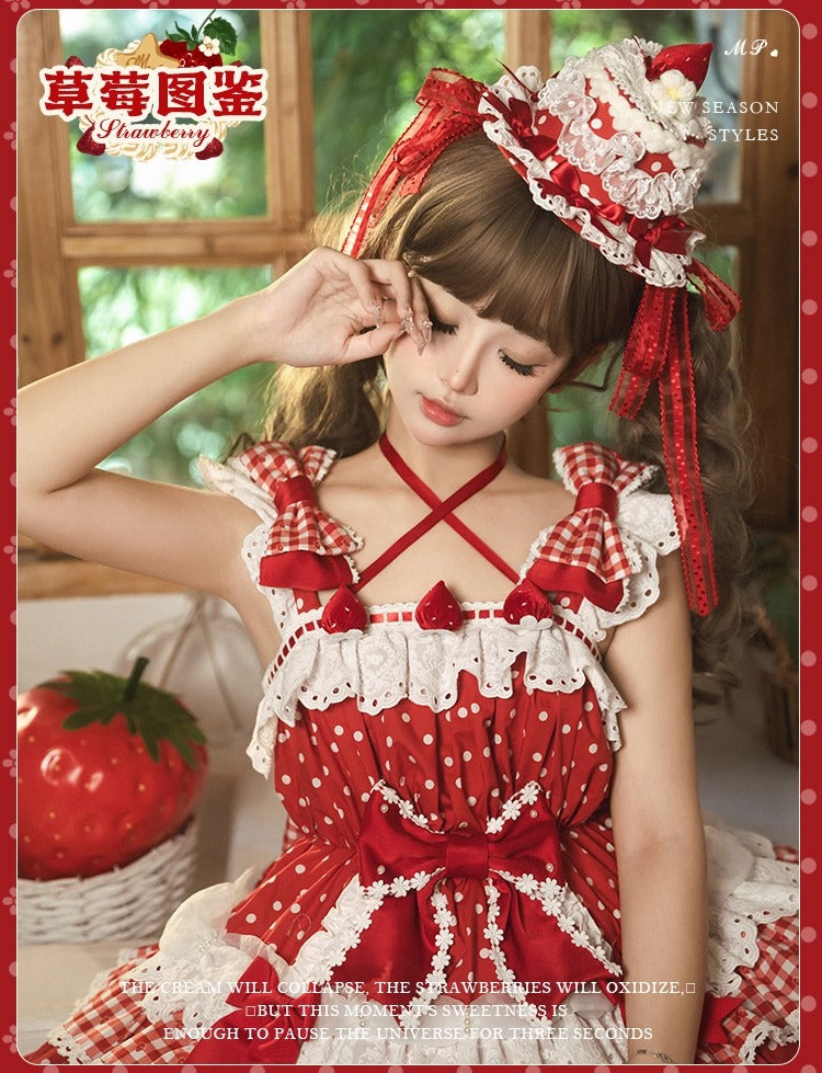 【受注予約~11/18】Strawberry Cake Illustration ジャンパースカート(タイプ1)【花与珍珠匣】