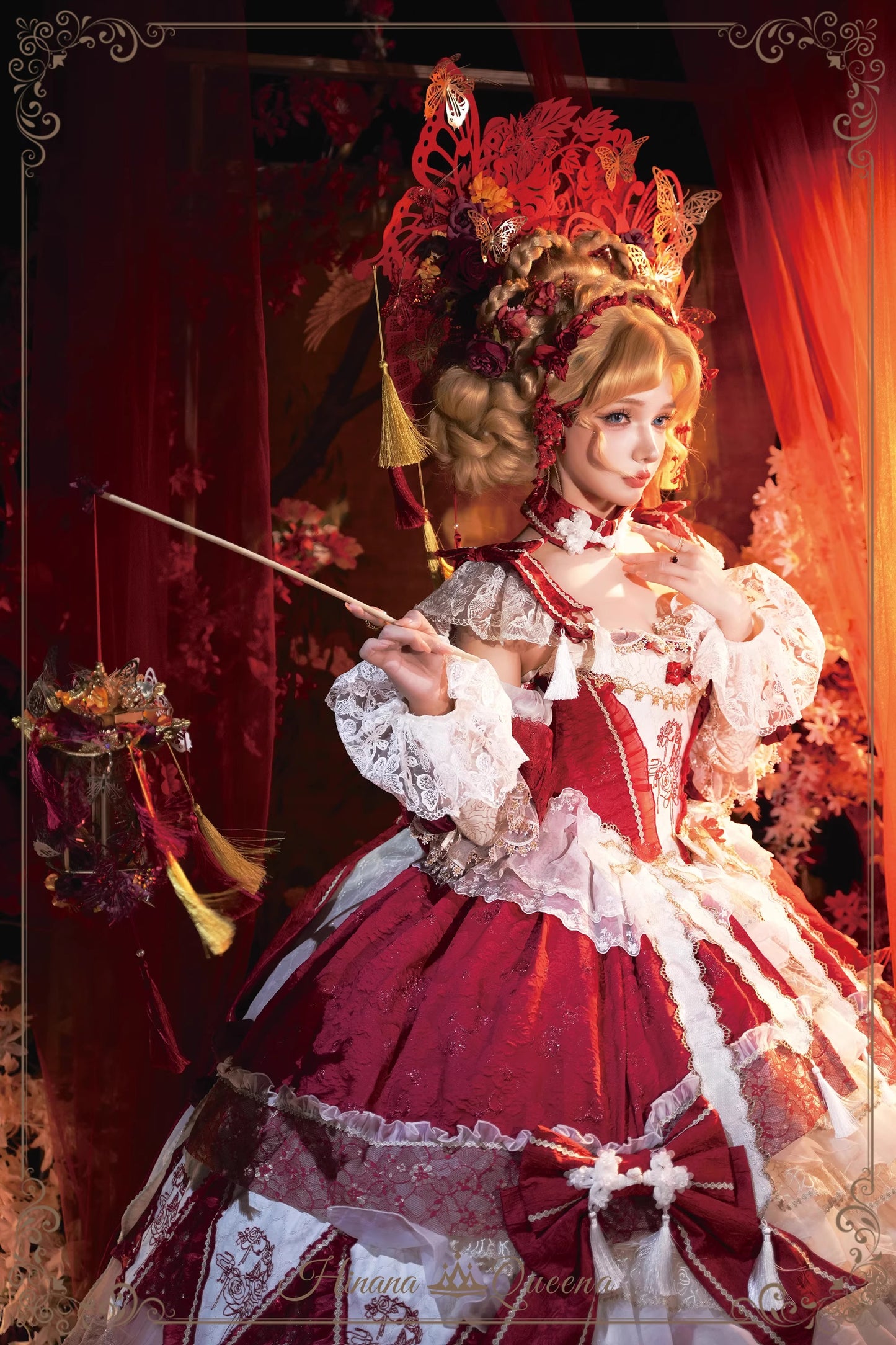 【受注予約~9/15】Crimson-Bee ワンピース【Hinana Queena】