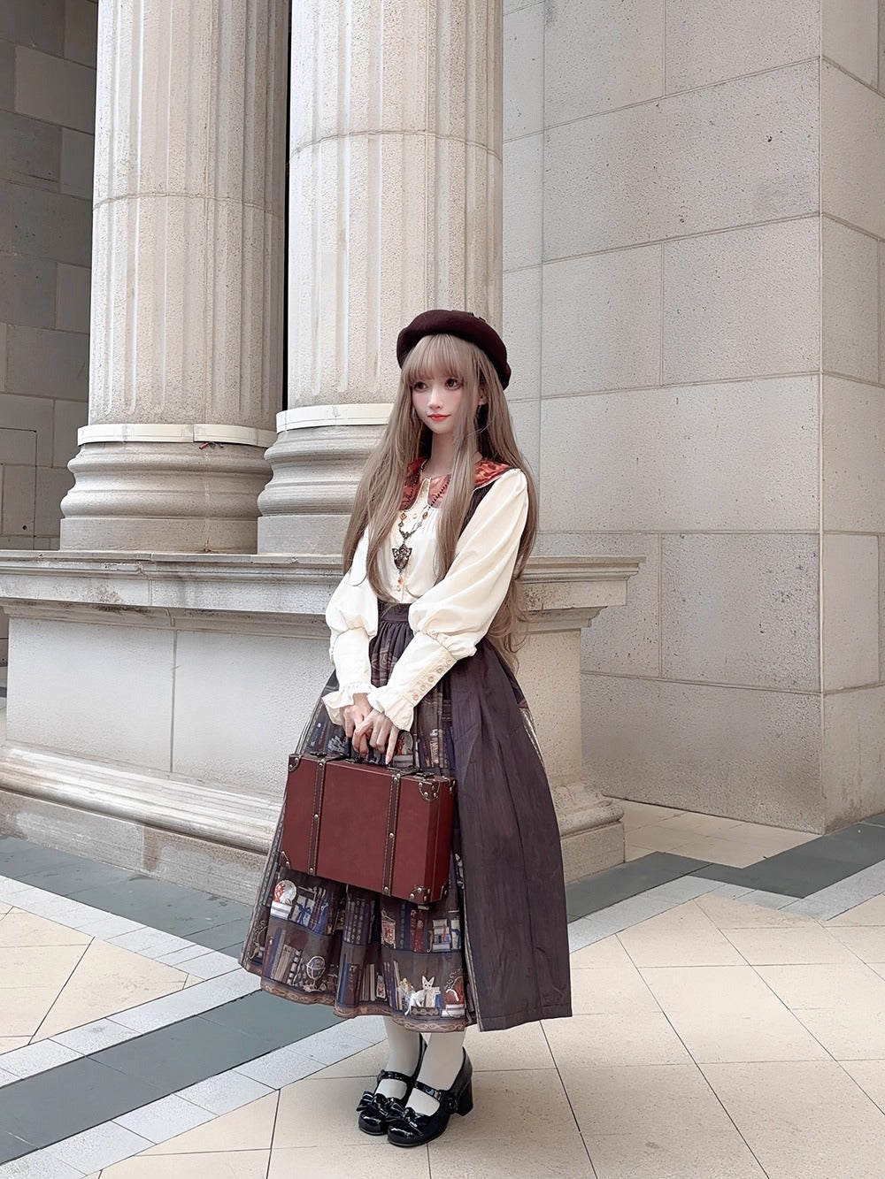 【受注予約~11/6】German Bookshelf スカート【Miss Point】