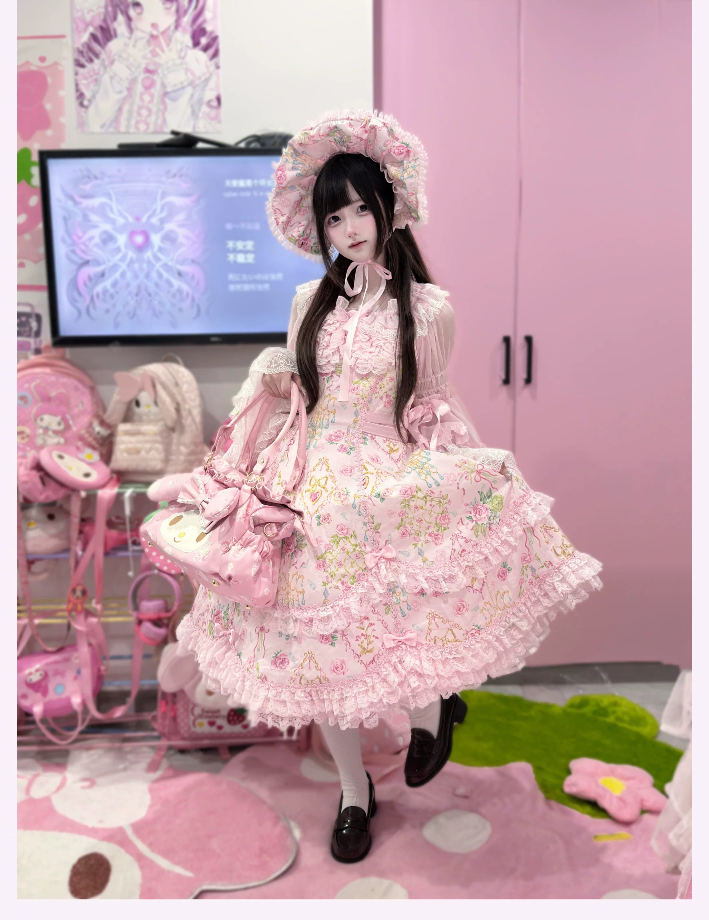 アリス柄♥️80 90　スカート　カーディガン 春秋　　ワンピース　ロンパース Spring 2025 ワンピース・ジャンパースカート【TaTaTa Lolita】 – Epetice