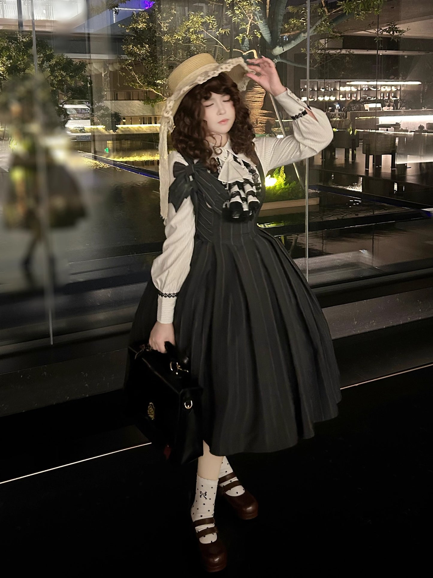 【受注予約~10/28】Bright Moon ジャンパースカート(ストライプ・タイプ1)【Little Dipper】