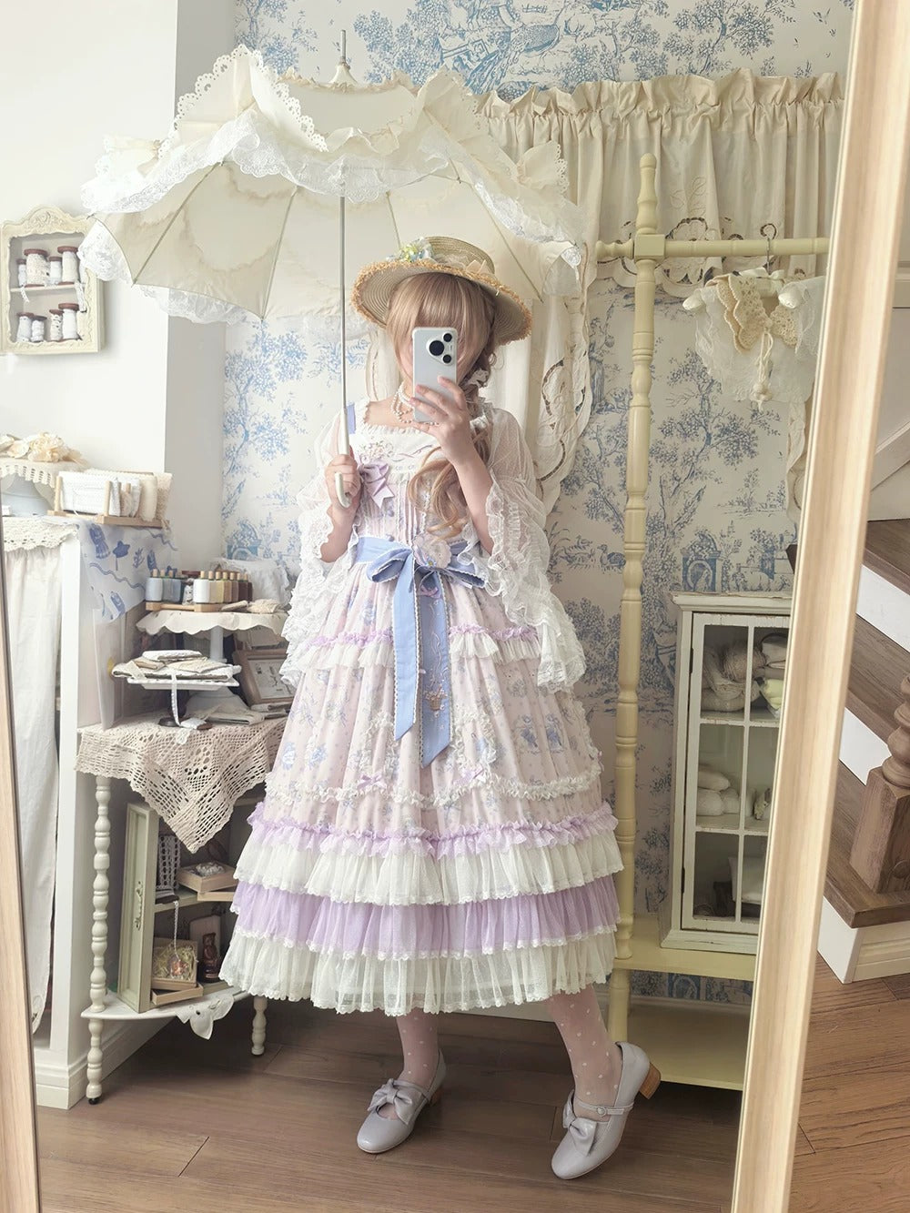 【受注予約~6/11】Blossom Lamb ジャンパースカート【Miss Point】