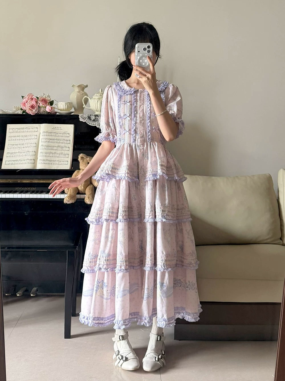 【受注予約~6/11】Blossom Lamb ワンピース(タイプ1)【Miss Point】