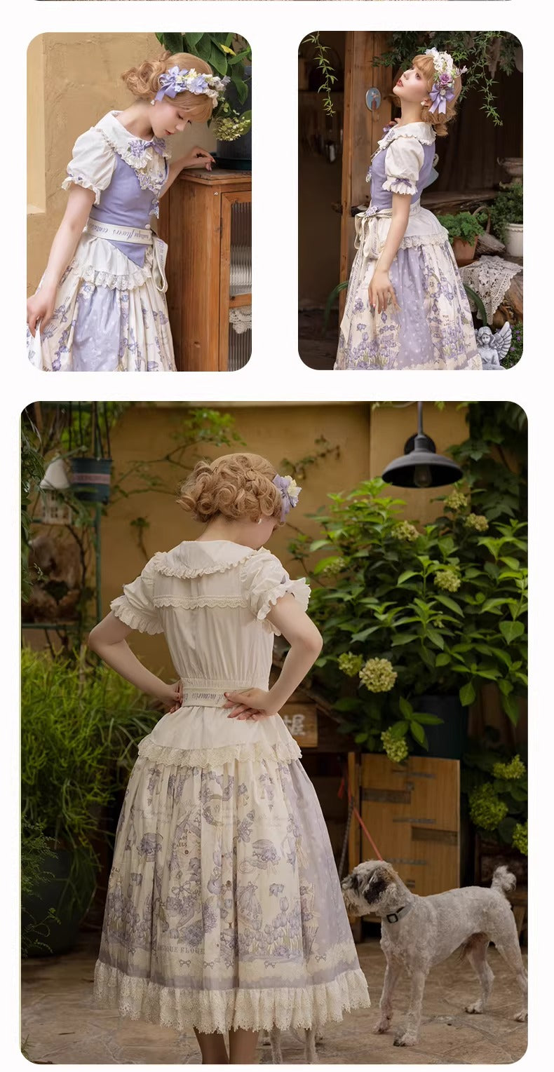 【受注予約~4/13】紫藤回顧録 スカート【南笙阁】